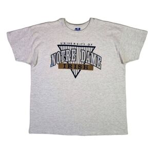 Vintage Notre Dame Irish Shirt XXL 90s Retro NCAA Collegiate Tee Made In USA